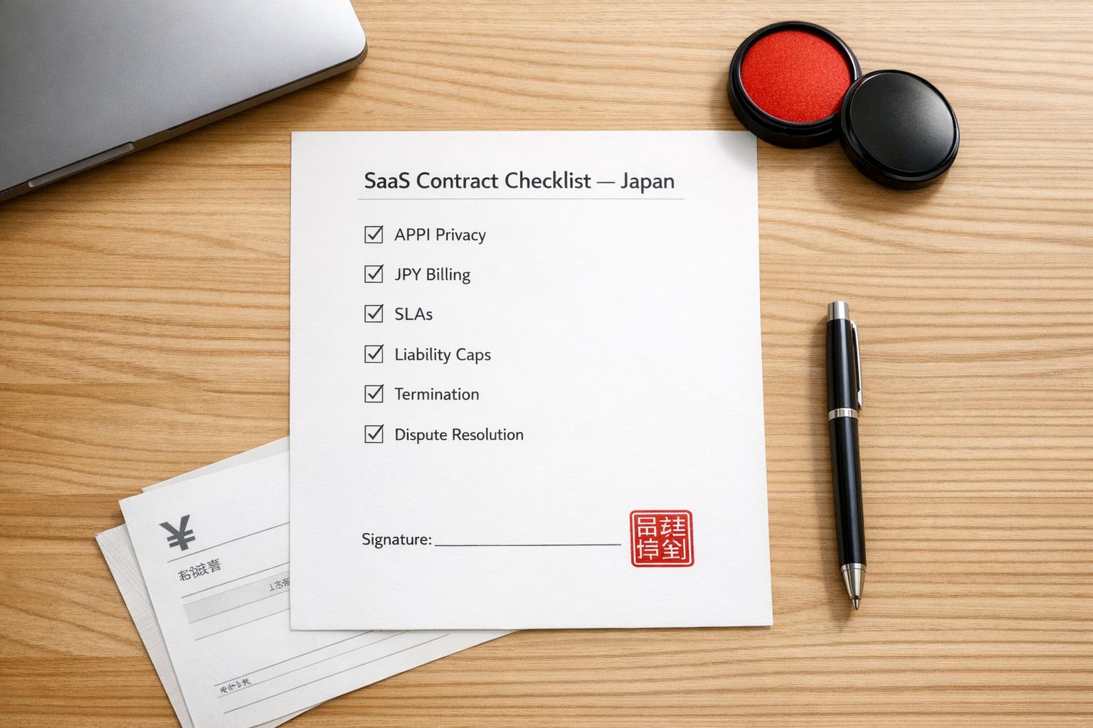 SaaS Contracts in Japan: Key Legal Terms
